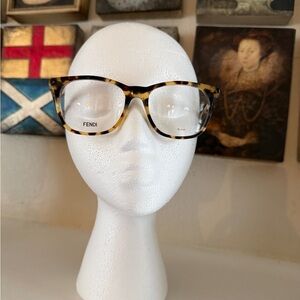 Fendi M0004‎ Men’s Full Rim Oval Glasses – Tortoise Acetate